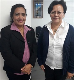 Lic. Cynthia Eguizábal y Lic. Ena Torres